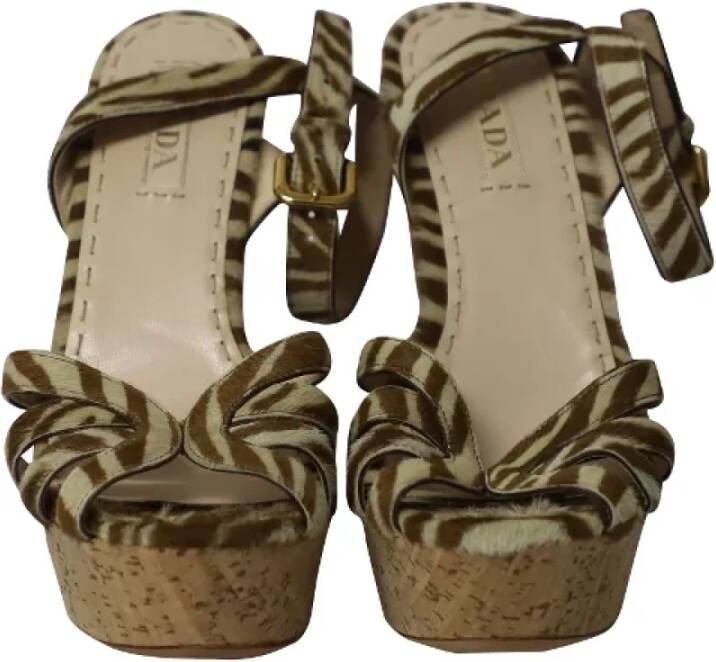 Prada Vintage Pre-owned Wool sandals Multicolor Dames