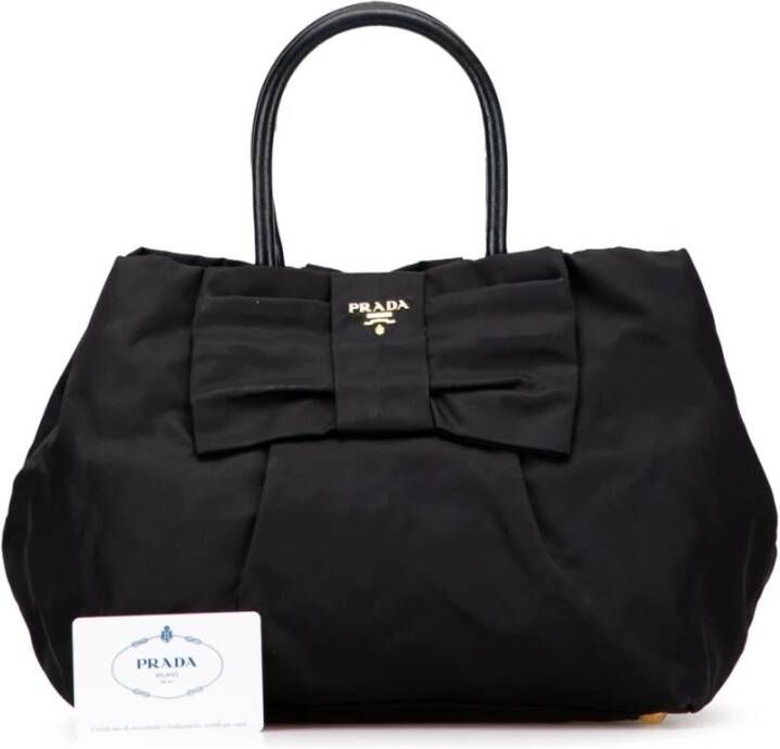 Prada Vintage Tweedehands Boog Tote Tas