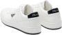 Prada Witte Leren Logo Sneakers met Zwarte Metalen Driehoek White Heren - Thumbnail 5