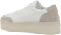Prada Witte Leren Plateau Wedge Sneakers White Dames - Thumbnail 3