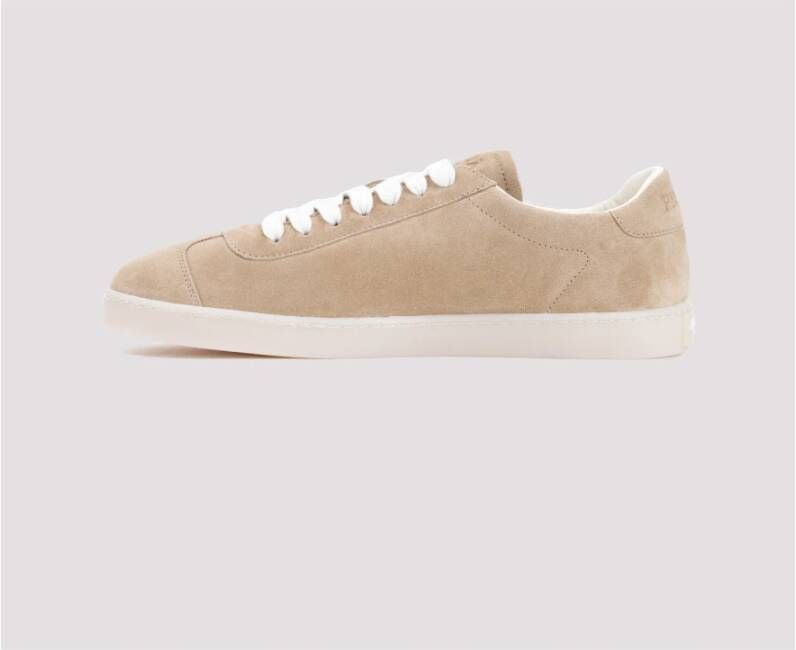 Prada Witte Veterschoenen Elegante Stijl Beige Heren