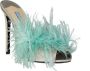 Prada Zijden en Veren Sandalen Beige Dames - Thumbnail 6