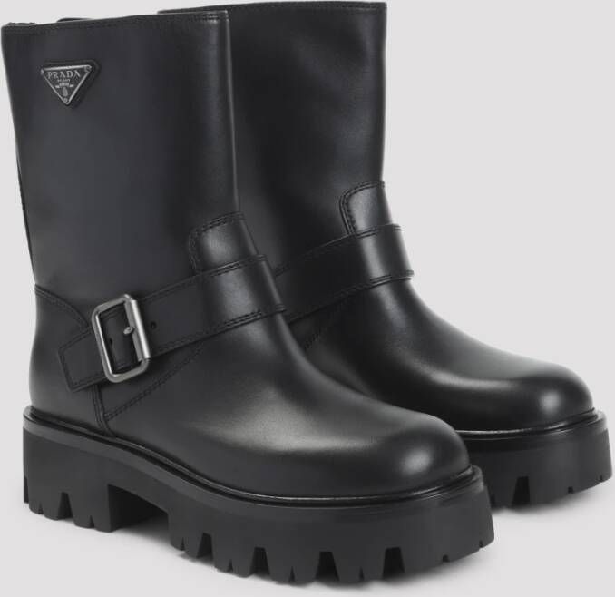 Prada Zwarte enkellaarzen voor vrouwen
