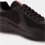Prada Zwarte Leren en Stoffen Cup Sneakers - Thumbnail 2
