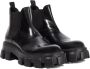 Prada Zwarte leren enkellaarsjes Aw24 - Thumbnail 4