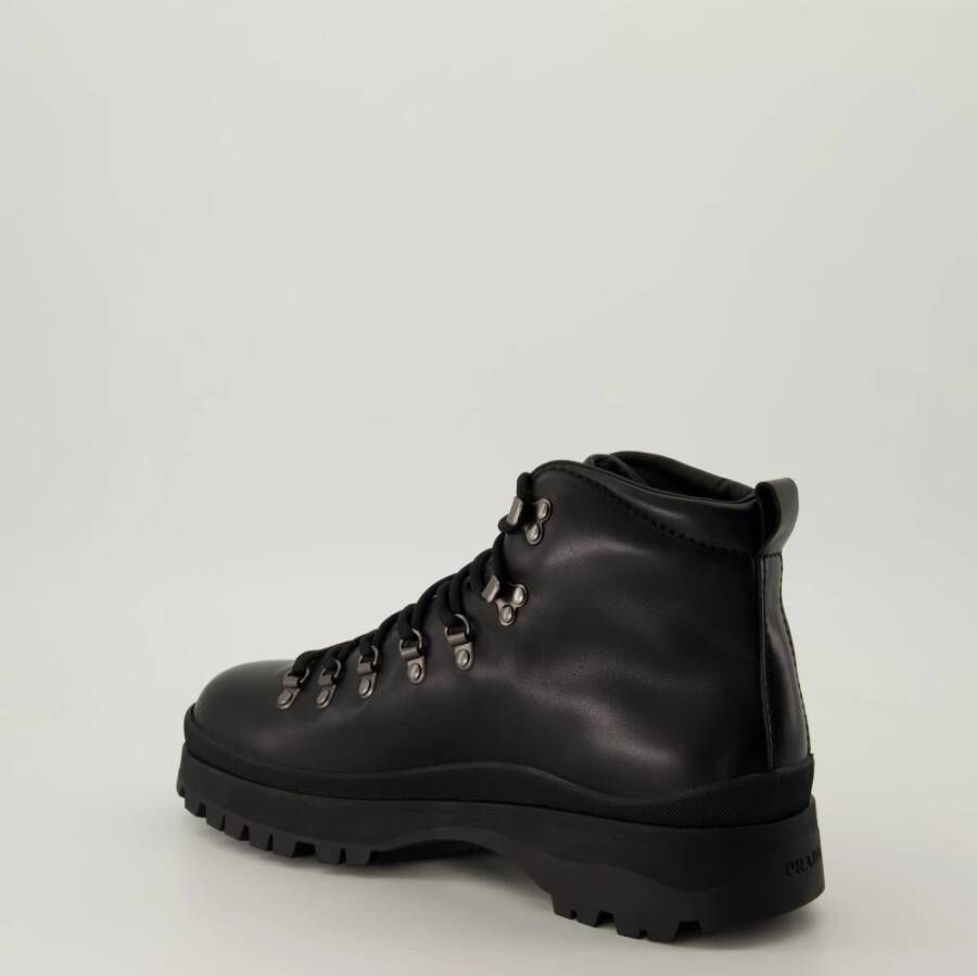 Prada Brixen Lace-up Boots Black Heren