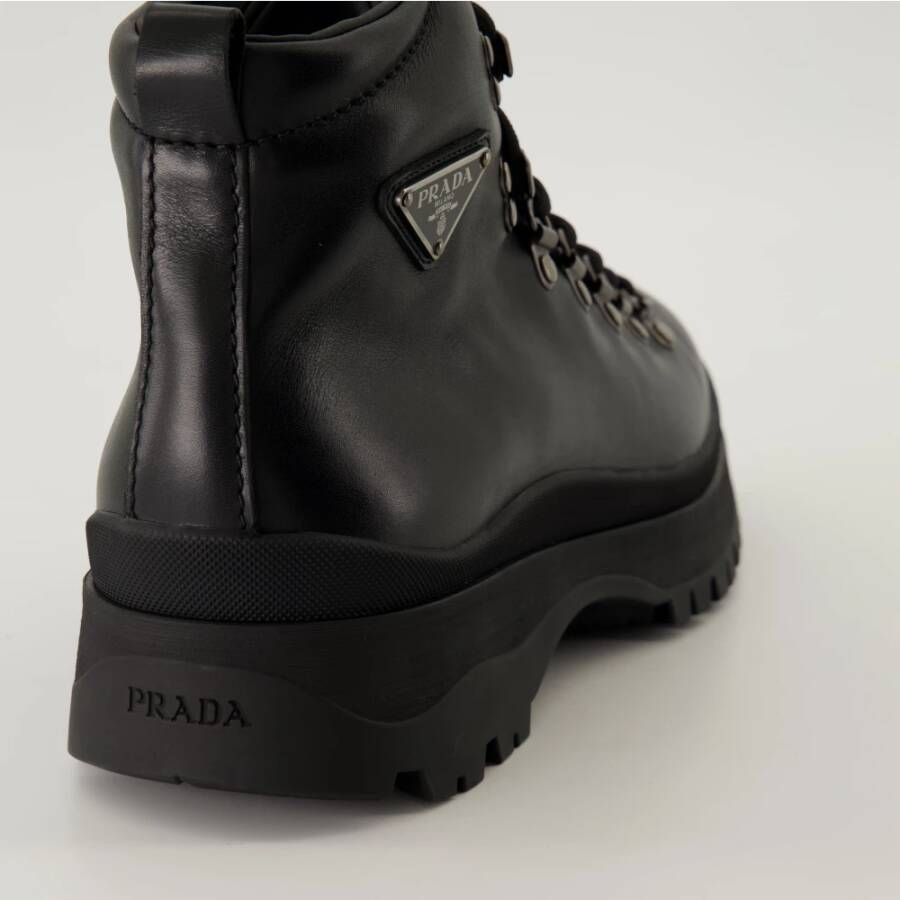 Prada Brixen Lace-up Boots Black Heren