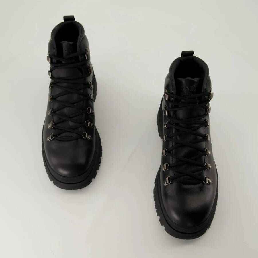 Prada Brixen Lace-up Boots Black Heren