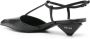 Prada Zwarte Leren Teenslippers - Thumbnail 2