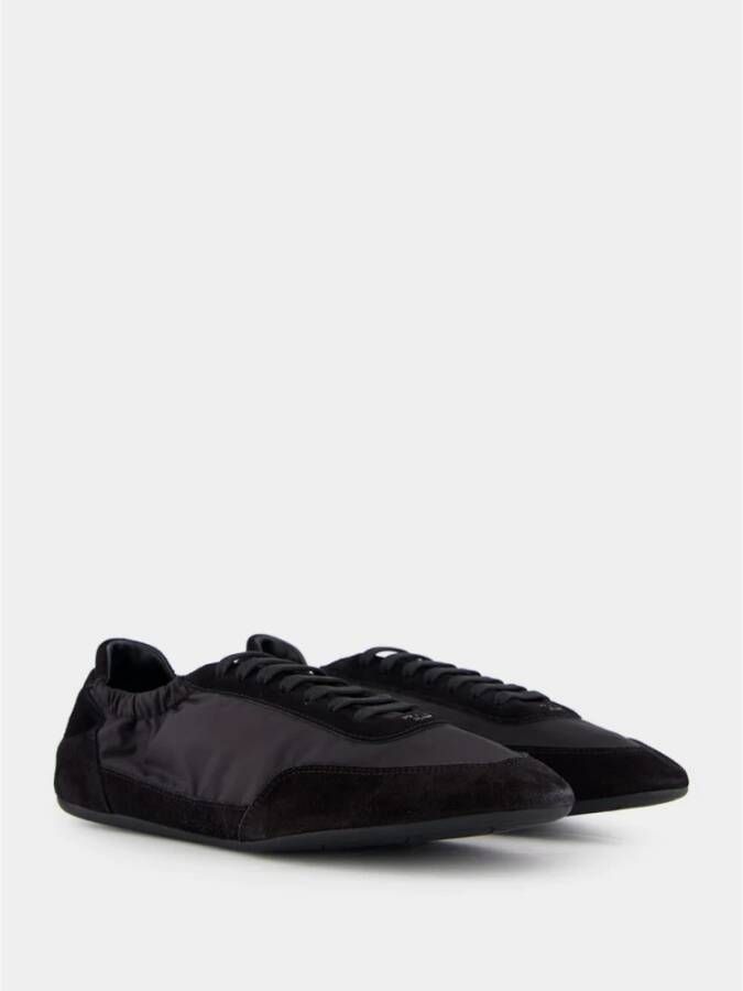 Prada Zwarte leren vetersneakers