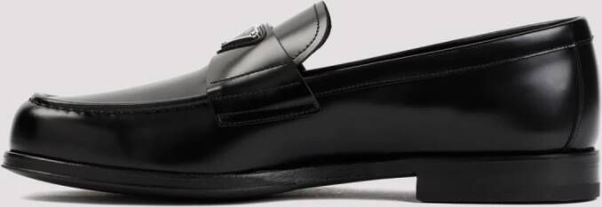 Prada Zwarte Loafers Ss24 Black Heren