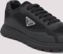 Prada Zwarte Polyester Sneakers met Metallic Logo - Thumbnail 2