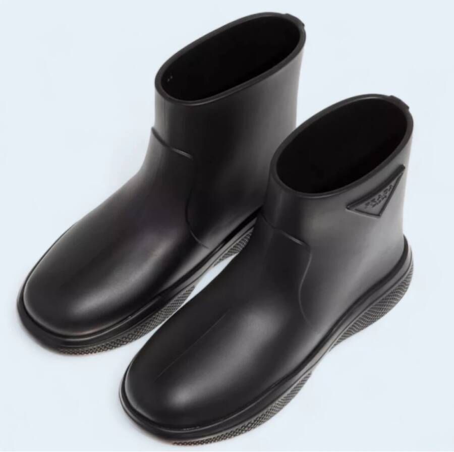 Prada Zwarte regenlaarzen Mellow Caocho Black Dames