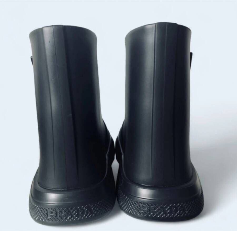 Prada Zwarte regenlaarzen Mellow Caocho Black Dames