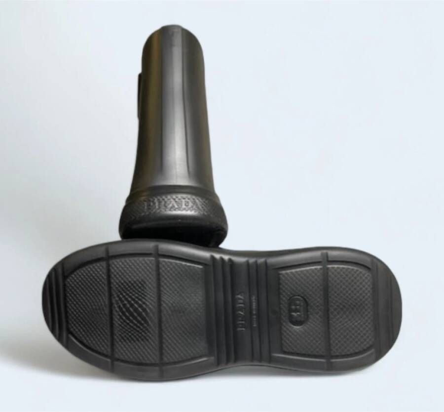 Prada Zwarte regenlaarzen Mellow Caocho Black Dames