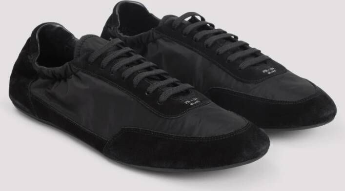 Prada Zwarte Veterschoenen voor Mannen