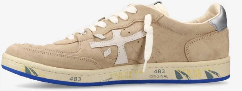 Premiata Basket Clay Sneakers Beige Heren