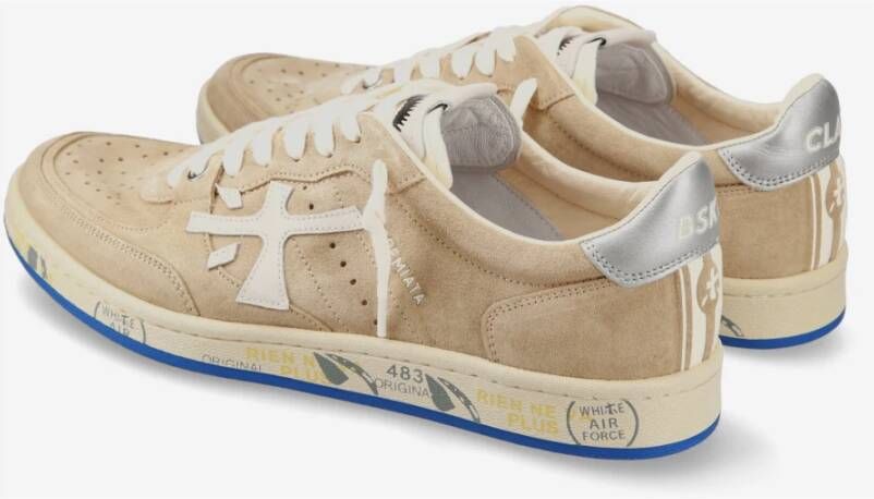 Premiata Basket Clay Sneakers Beige Heren