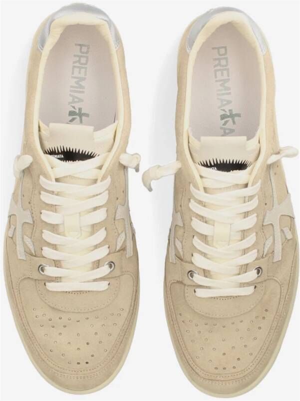 Premiata Basket Clay Sneakers Beige Heren