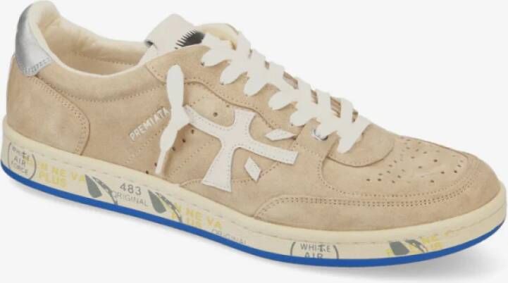 Premiata Basket Clay Sneakers Beige Heren