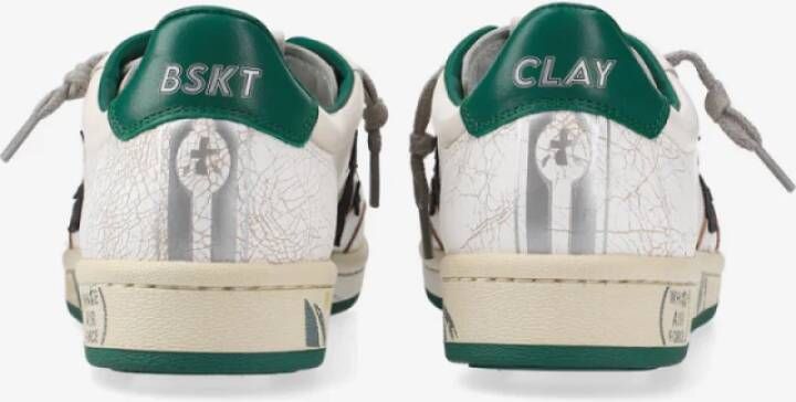 PREMIATA Lage Sneakers Heren Clay Maat: 44 Materiaal: Leer Kleur: Wit - Foto 14