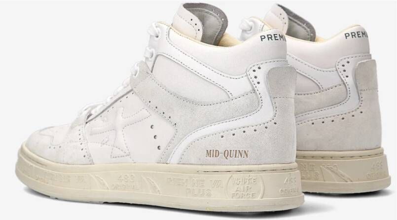 Premiata Basketbal-geïnspireerde sneakers met gedetailleerd ontwerp White Heren