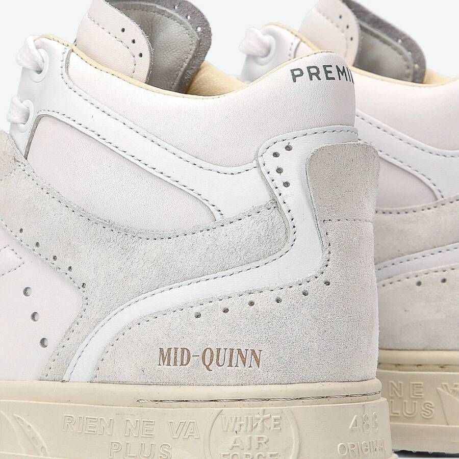 Premiata Basketbal-geïnspireerde sneakers met gedetailleerd ontwerp White Heren