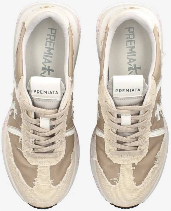 Premiata Beige Leren Sneakers Beige Dames