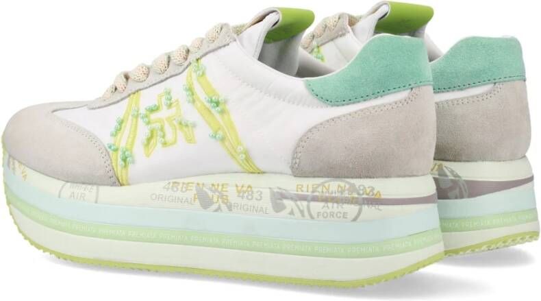 Premiata Beige Low Top Sneakers