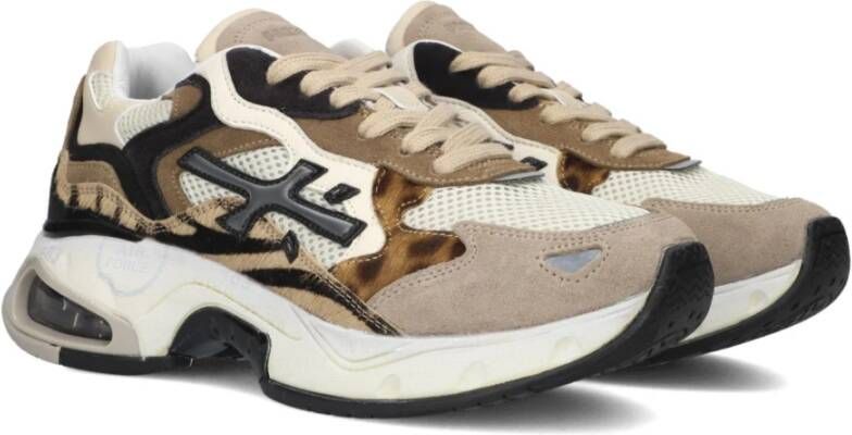 PREMIATA Lage Sneakers Dames Sharky-d Maat: 39 Materiaal: Suède Kleur: Beige