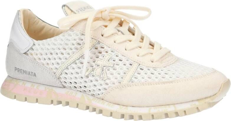 Premiata Stijlvolle Beige Sneakers Beige Dames