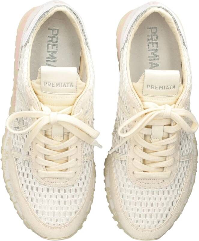 Premiata Stijlvolle Beige Sneakers Beige Dames