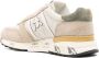 Premiata Logo Sneakers Suède Rubberen Zool Canvas Beige Heren - Thumbnail 10