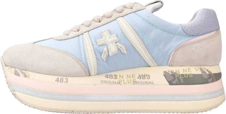 Premiata Beige Leren Sneakers Multicolor Dames