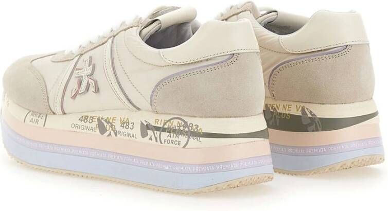 Premiata Stijlvolle Beige Sneakers voor Vrouwen Multicolor Dames
