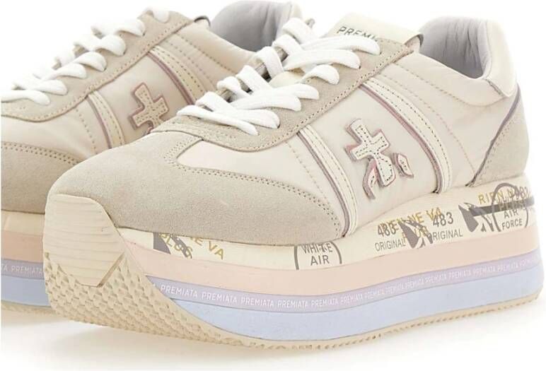 Premiata Stijlvolle Beige Sneakers voor Vrouwen Multicolor Dames