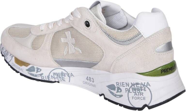 Premiata Beige Sneakers Vintage Moderne Stijl Beige Heren