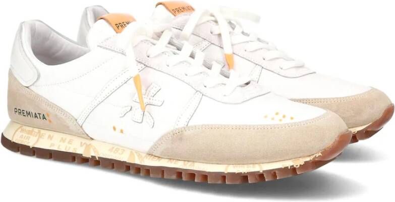 Premiata Witte Suède Sneakers White Heren