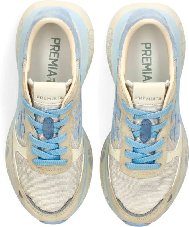 Premiata Beige Suede Lauryn Sneakers met Logo