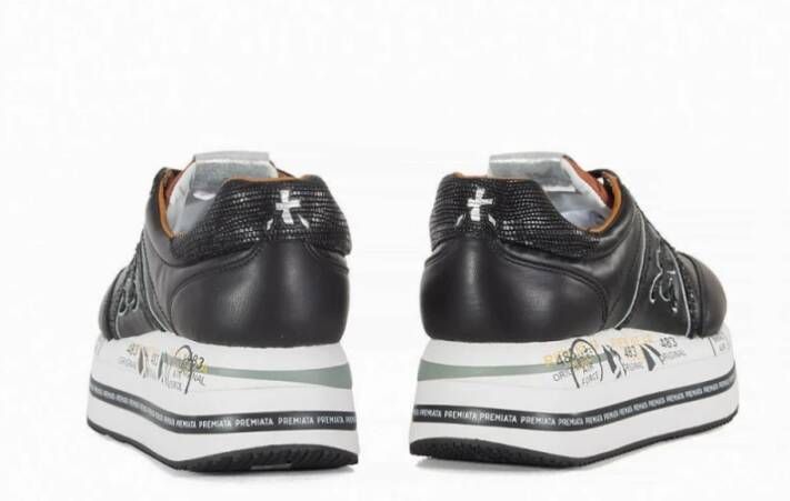 Premiata Zwarte lage sneakers voor vrouwen Black Dames