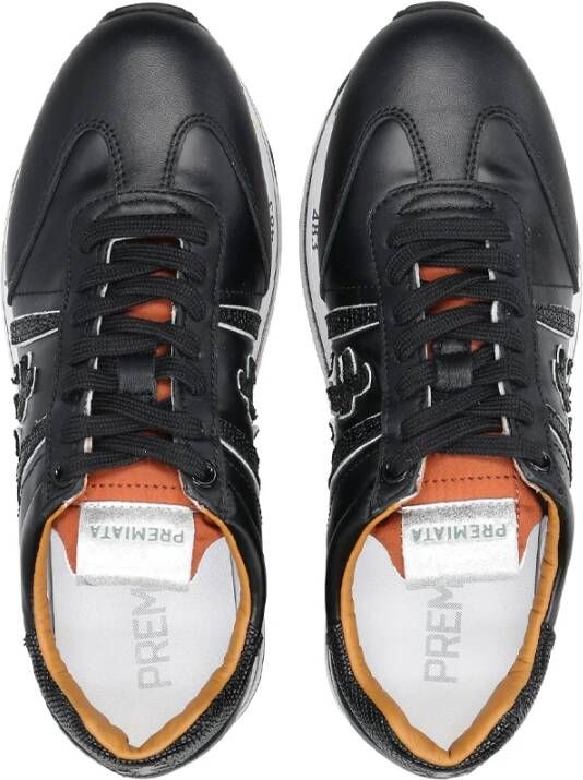 Premiata Zwarte lage sneakers voor vrouwen Black Dames