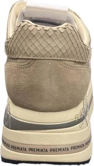 Premiata Beth Sneaker in Suede en Nylon Beige Dames