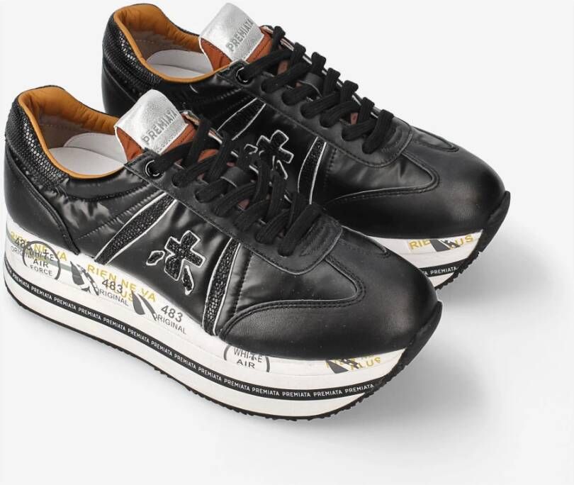 Premiata Beth Sneakers in Technische Materialen Black Dames