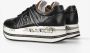 Premiata Chunky Leren Sneaker met Klassieke Prints Black Dames - Thumbnail 11