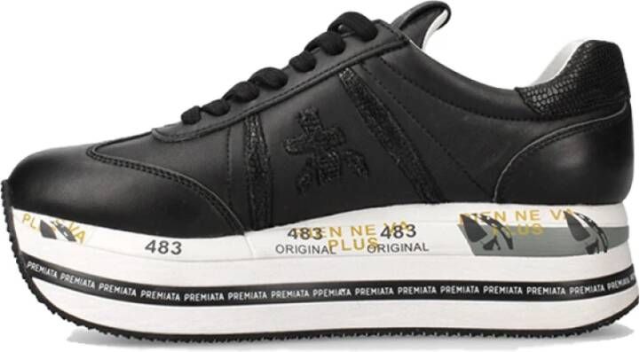 Premiata Beth sneakers met plateauzool Zwart - Foto 9