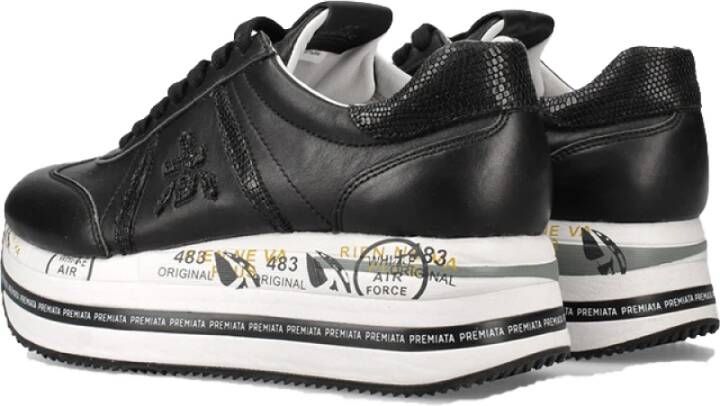 Premiata Beth sneakers met plateauzool Zwart - Foto 10