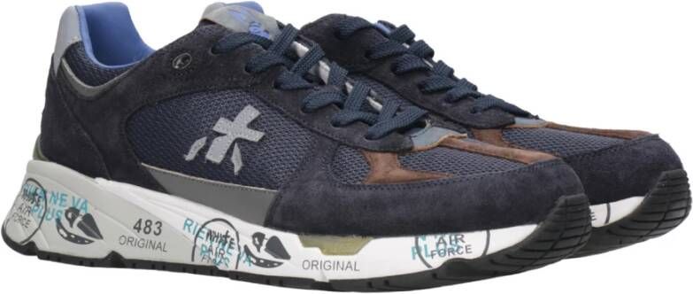Premiata Blauw en Bruin Sneakers Multicolor Heren