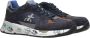 Premiata Blauwe Leren Sneakers met Suede en Nylon Inzetstukken Blue Heren - Thumbnail 3