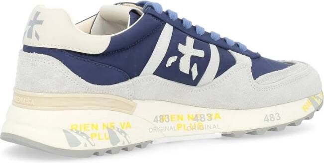 Premiata Blauw en wit suède sneaker Landeck Multicolor Heren
