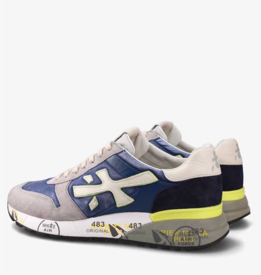 Premiata Blauwe Mick Sneakers met Gekleurde Details Multicolor Heren